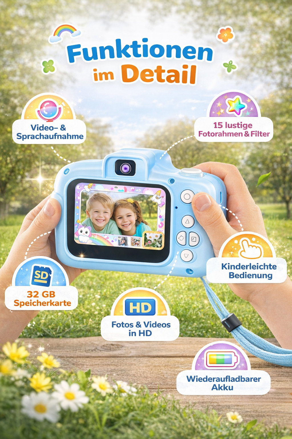 KidsCam Pro HD – Kinderkamera 1080P